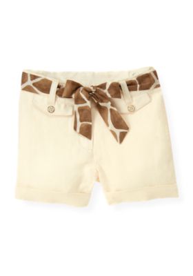 Belted Linen Short