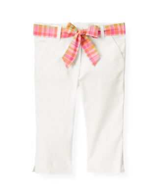 Plaid Sash Crop Pant