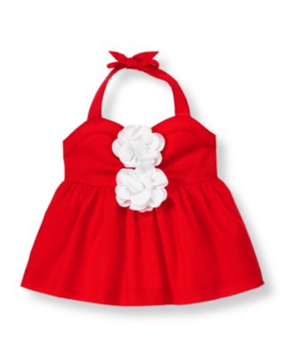 Flower Corsage Halter Top