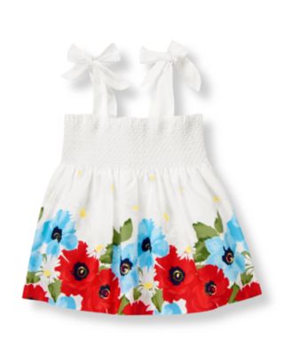 Smocked Floral Top