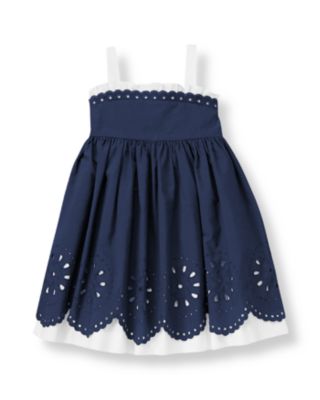 Scalloped Eyelet Dress