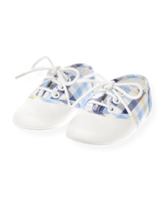 Gingham Crib Shoe