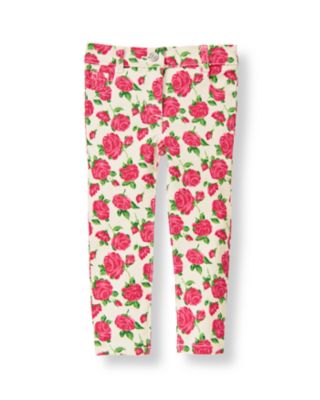 Rose Floral Print Jean