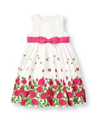 Rose Floral Pintucked Dress