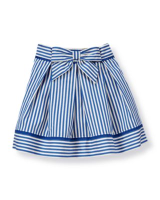 Dobby Stripe Bow Skirt