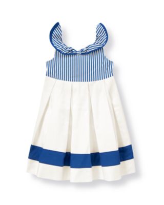 Dobby Stripe Collar Dress