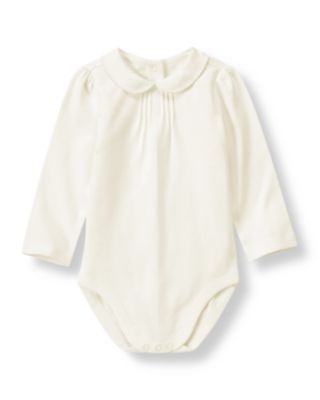 Peter-Pan Collar Long Sleeve Bodysuit
