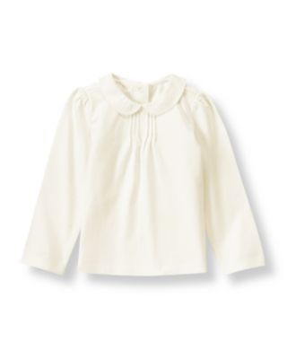 Peter-Pan Collar Long Sleeve Top