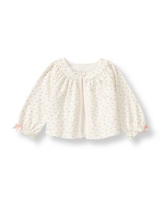 Rosette Floral Knit Cardigan