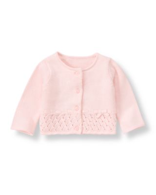 Pointelle Interlaced Cardigan