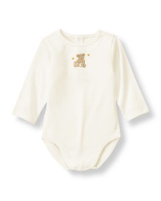 Hand-Embroidered Honey Bear Bodysuit