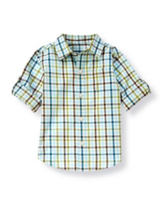 Plaid Roll Cuff Shirt