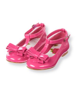 Bow T-Strap Patent Leather Shoe