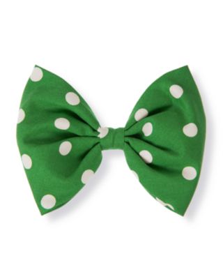 Dot Poplin Bow Barrette