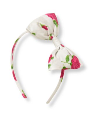 Rose Floral Bow Headband