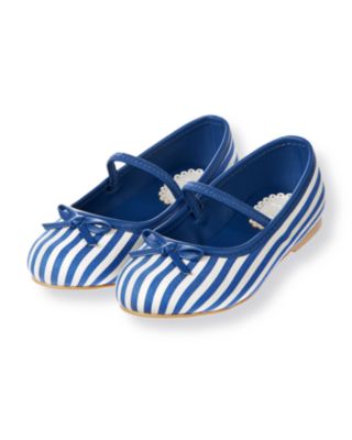 Dobby Stripe Bow Shoe