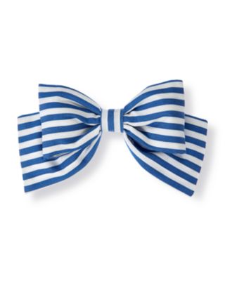 Dobby Stripe Bow Barrette