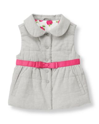 Heathered Twill Padded Vest