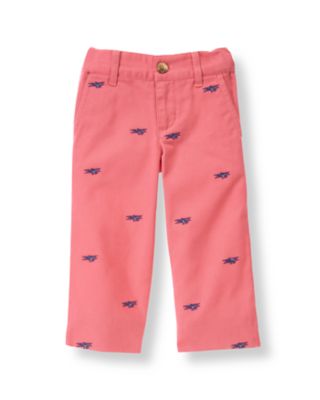 Airplane Embroidered Pant