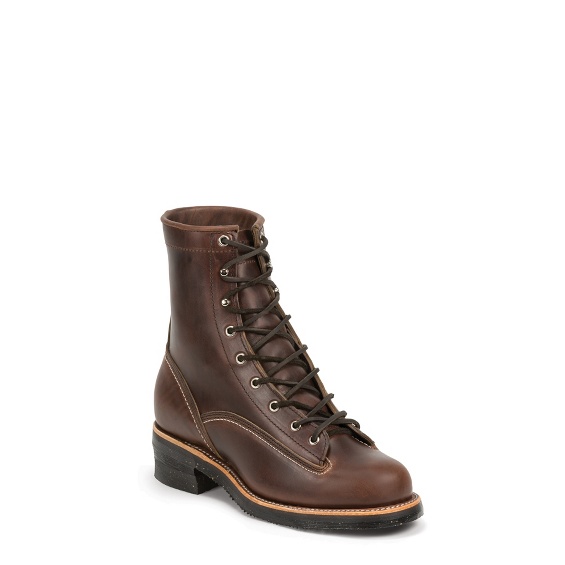 Image for MEN'S 1935 8" ORIGINAL CHOCOLATE MOUNTAINEER LOGGER RUGGED OUTDOOR BOOTS ; Style# 1042CHO