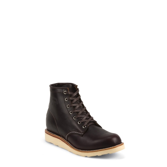 Image for MEN'S 6" CORDOVAN GENERAL UTILITY PLAIN TOE WEDGE BOOTS ; Style# 1901M16