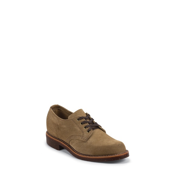 Image for MEN'S 4" KHAKI SUEDE GENERAL UTILITY SERVICE OXFORD SHOE ; Style# 1901M77