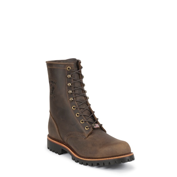Image for MEN'S 8" CHOCOLATE APACHE UTILITY STEEL TOE LACE UP RUGGED OUTDOOR BOOTS ; Style# 20086