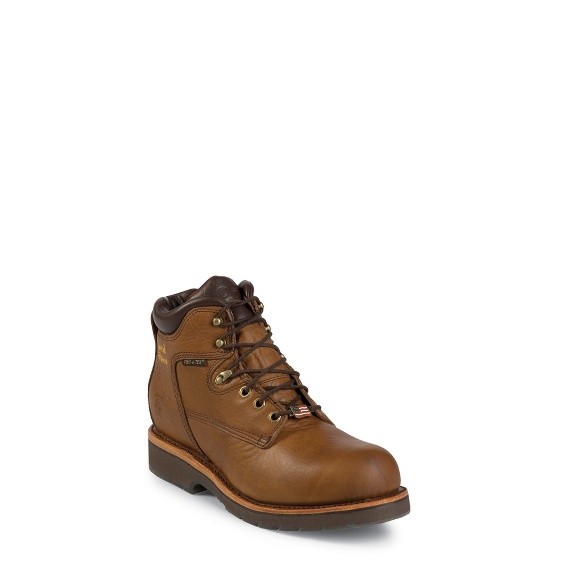 Image for MEN'S 6" TAN UTILITY WATERPROOF STEEL TOE CHIPPEWA COUNTRY RUGGED OUTDOOR BOOTS ; Style# 25223