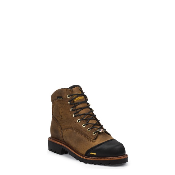 Image for MEN'S 6" GOLDEN SAND APACHE WATERPROOF INSULATED COMPOSITION TOE LACE-TO-TOE OUTDOOR BOOTS ; Style# 25373