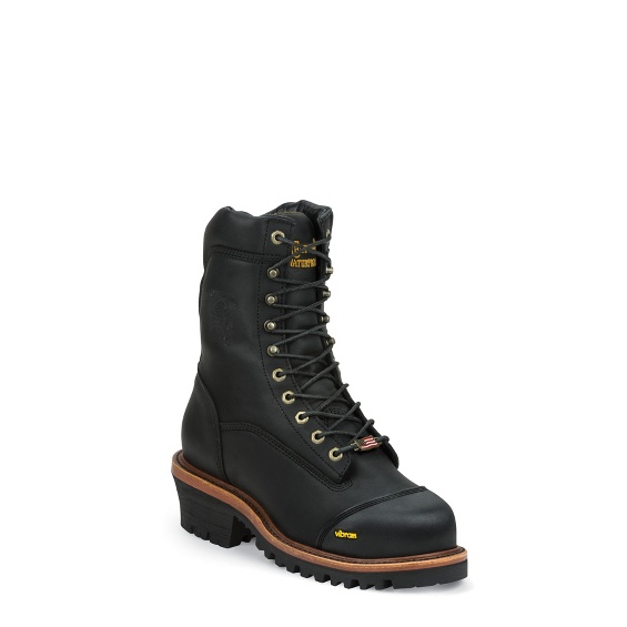 Image for MEN'S 9" BLACK OILED WATERPROOF INSULATED COMPOSITION TOE LACE-TO-TOE OUTDOOR BOOTS ; Style# 25381