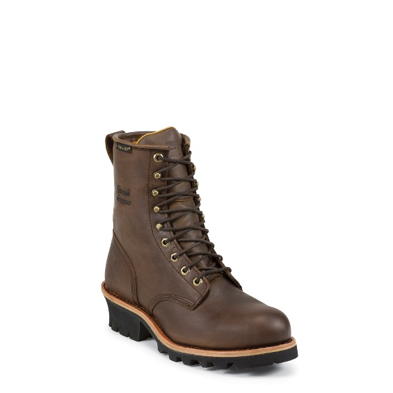 Image for MEN'S 8" BAY APACHE WATERPROOF STEEL TOE LOGGER RUGGED OUTDOOR BOOTS ; Style# 26379