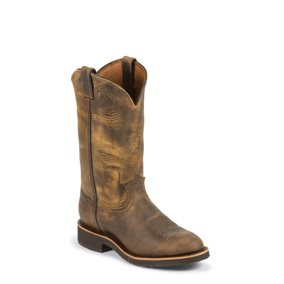 Image for MEN'S 12" GOLDEN SAND CRAZYHORSE ARROYOS® ROUND TOE PULL ON RUGGED OUTDOOR BOOTS ; Style# 29325