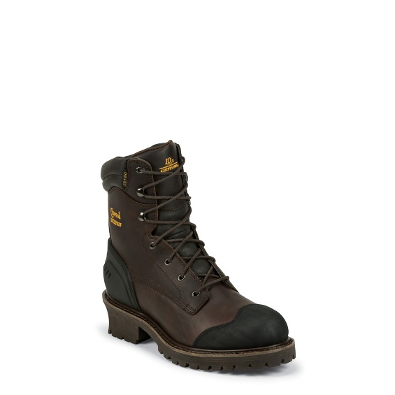 Image for MEN'S 8" CHOCOLATE OILED WATERPROOF COMPOSITION TOE LOGGER RUGGED OUTDOOR BOOTS ; Style# 55051