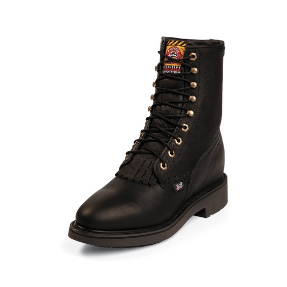 JUSTIN ORIGINAL WORKBOOTS #763 CONDUCTOR BLACK 8