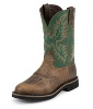 justin men's rugged tan stampede steel toe work boots