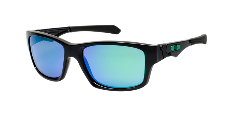 Oakley Jupiter Squared Sunglasses Polished Black/Jade Iridium Lens