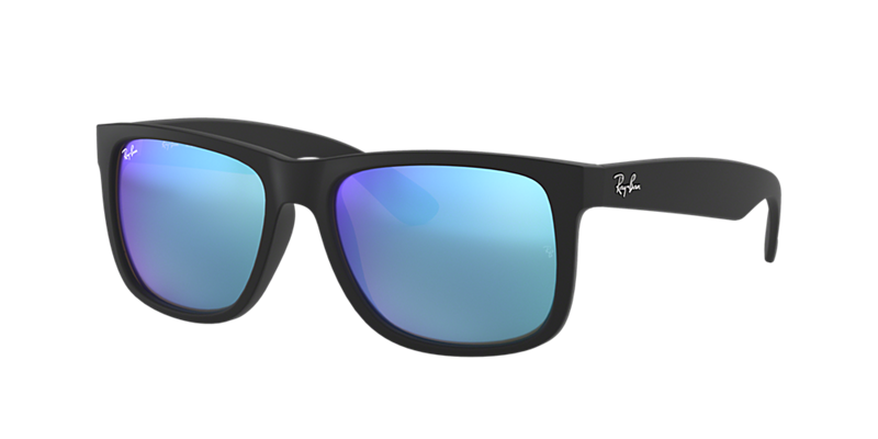 Ray-Ban Rb4165 54 Justin Black Rectangle Sunglasses