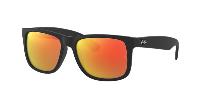 Ray-Ban Rb4165 54 Justin Black Rectangle Sunglasses