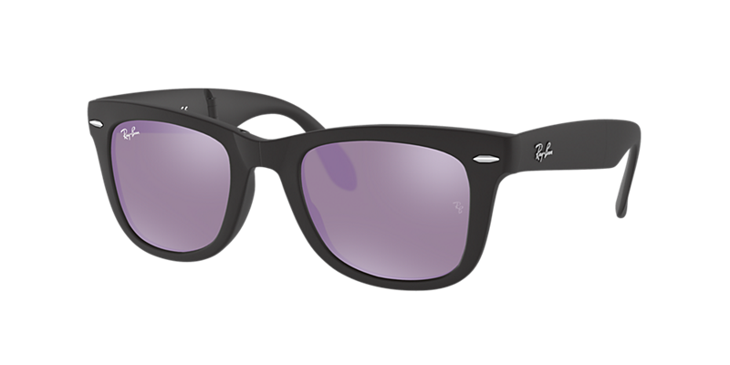Ray-Ban Rb4105 50 Folding Wayfarer Black Matte Sunglasses