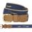 Tuna Trio Leather Belt - Navy Blue