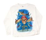 Pirate Shark Youth Long Sleeve Shirt