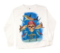 Pirate Shark Youth Long Sleeve Shirt