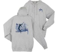 Guy Harvey Marlin Boat Zip Fleece Hoody