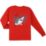 Pirate Shark 3 Youth Long Sleeve Shirt - Red