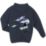 Trouble Slip-Over Hoody - Navy Blue