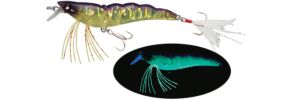 Yo-Zuri Crystal 3D Shrimp Slow Sinking - Holographic UV Chartreuse Purple