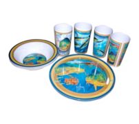 Tuna/Dorado Melamine Tableware Set