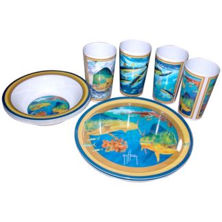 Tuna/Dorado Melamine Tableware Set