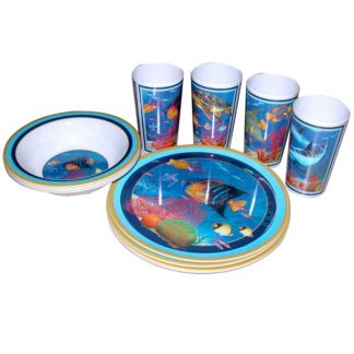 Tropical Melamine Tableware Set
