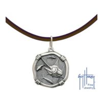 Sterling Silver Marlin Head Medallion Necklace